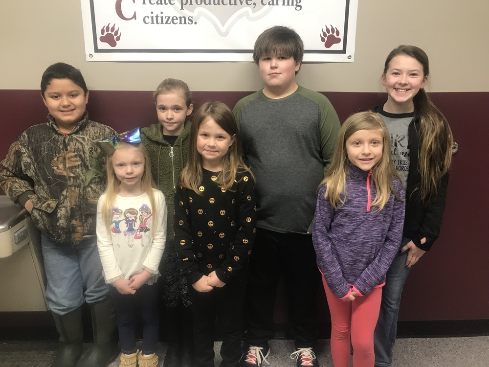 Students selected for January BEARS of the Month
