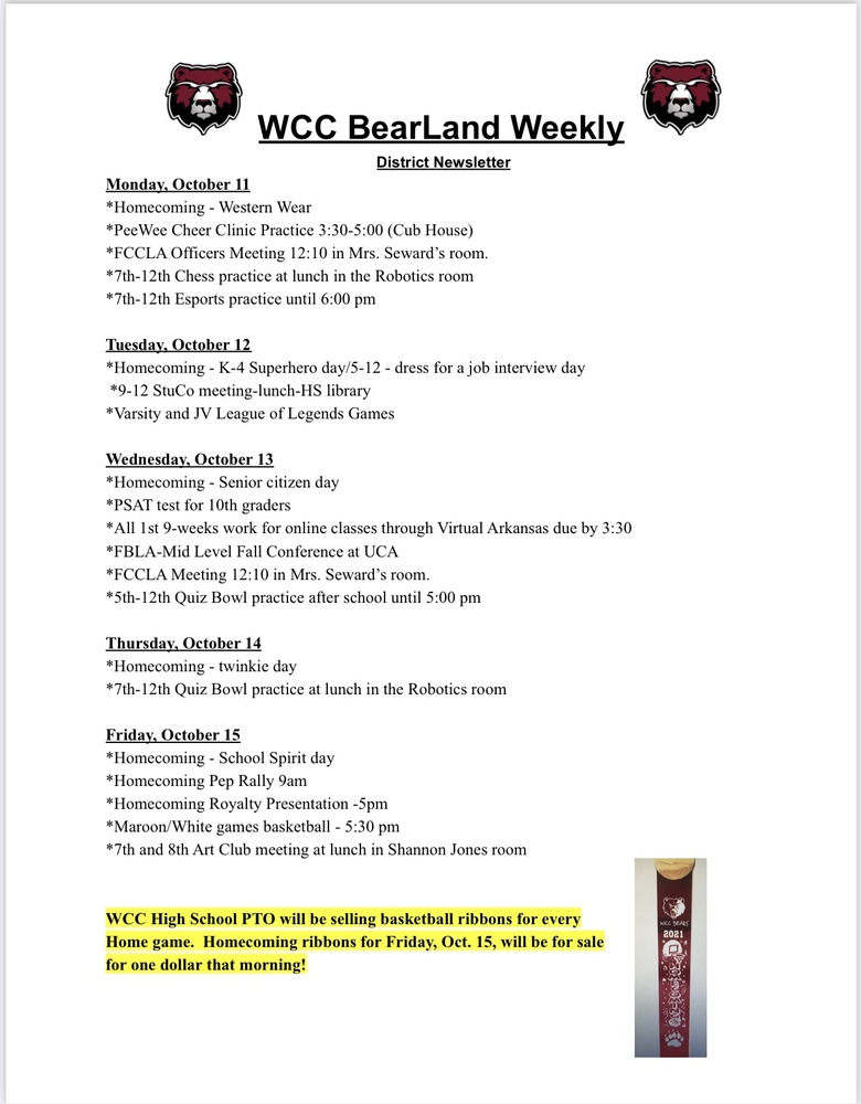 WCC BearLand Weekly!