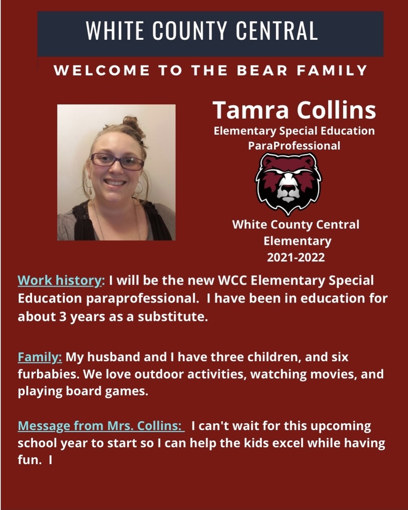 Welcome Mrs. Collins!