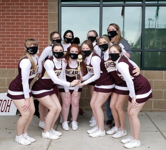 Cheer Team with their 2nd place trophy!